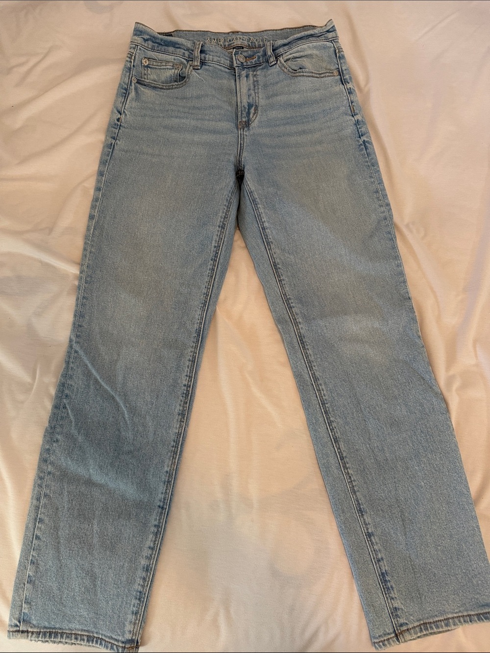 American Eagle Outfitters Light Blue Straight-Leg Jeans